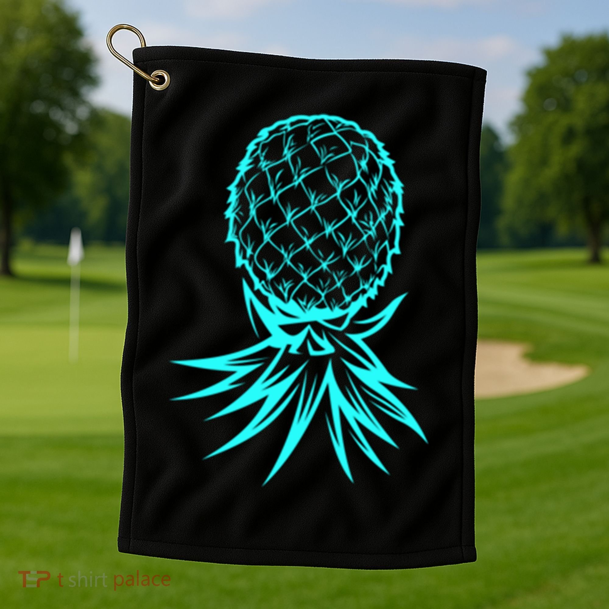 Party Mode Upside Down Pineapple Swinger Vanilla Swapping Great Gift Golf Towel