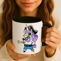 Pirate Magical Unicorn Coffee Mug thumb 3