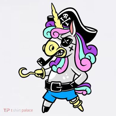 Pirate Magical Unicorn Garment-Dyed Sweatshirt