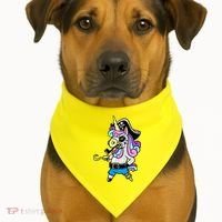 Pirate Magical Unicorn USA-Made Doggie Bandana thumb 1