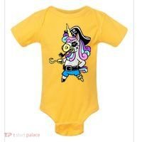 Pirate Magical Unicorn Baby Bodysuit thumb 0