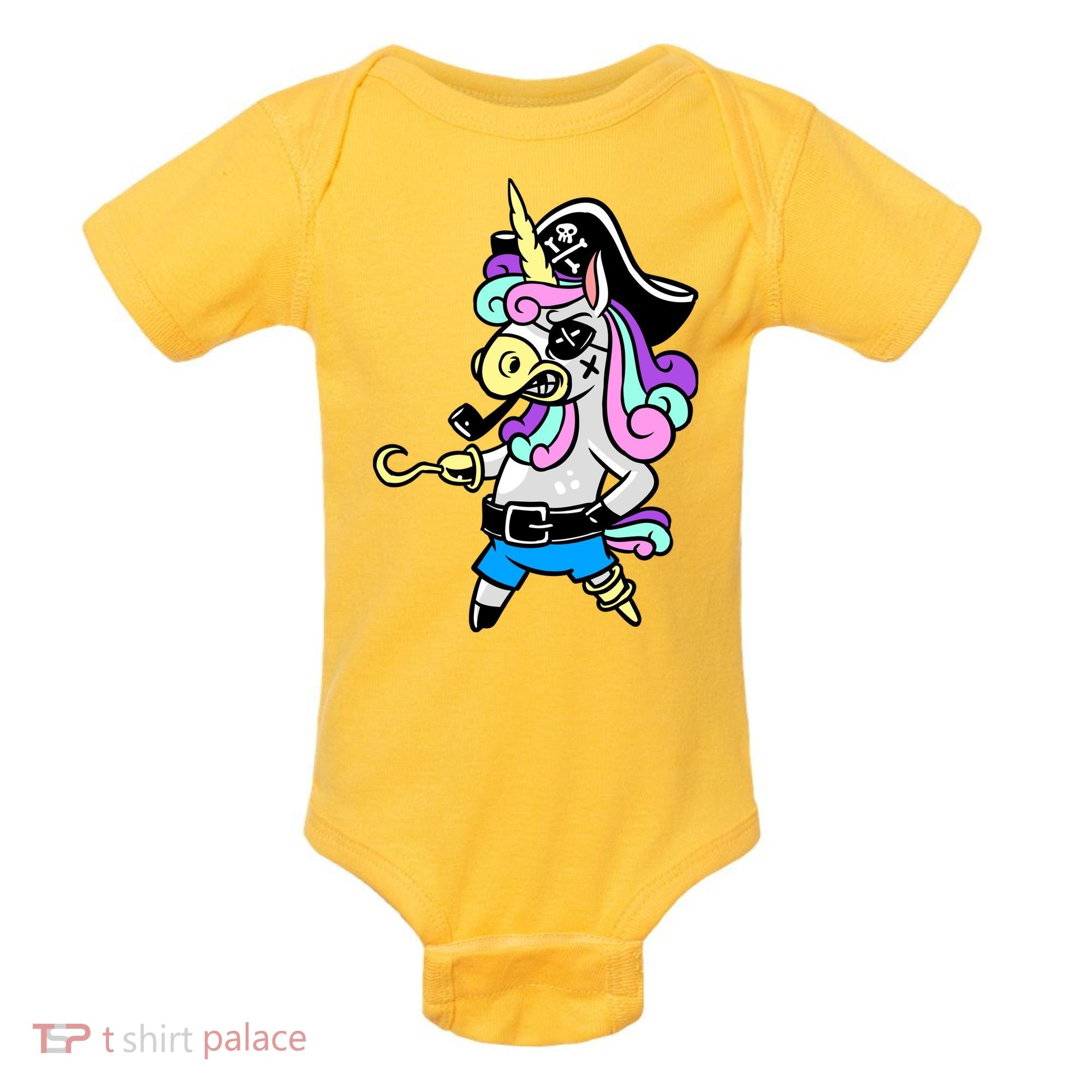 Pirate Magical Unicorn Baby Bodysuit