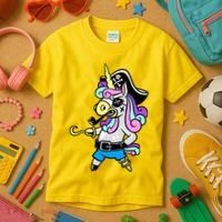 Pirate Magical Unicorn Kids T-Shirt thumb 3