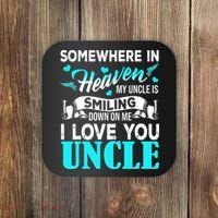 Proud My Uncle In Heaven Happy Fathers Day Proud Of Uncle Coaster thumb 0
