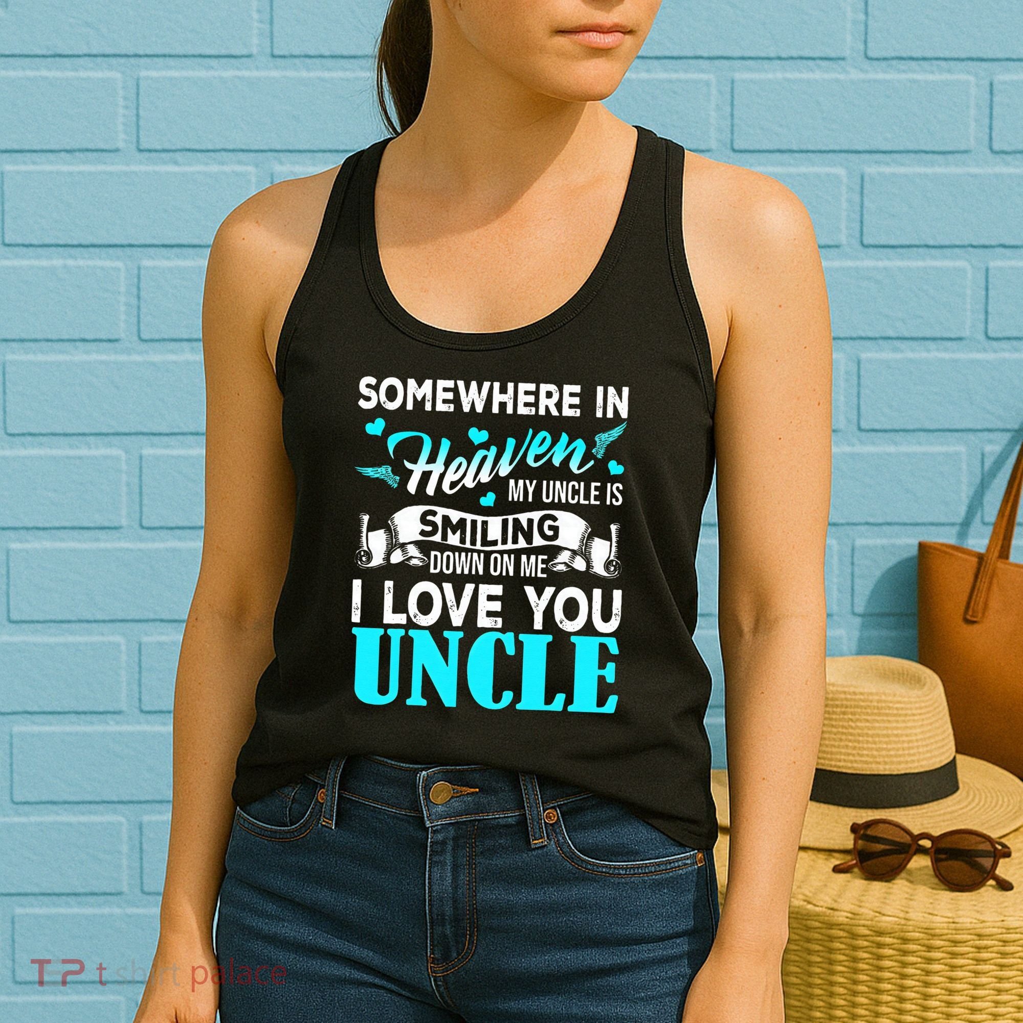 Proud My Uncle In Heaven Happy Fathers Day Proud Of Uncle Women's Tank Top