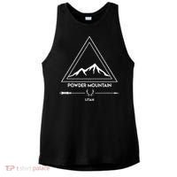 Powder Mountain Utah Ski Vacation Ladies PosiCharge Tri-Blend Wicking Tank thumb 0