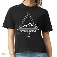 Powder Mountain Utah Ski Vacation Comfort Colors Boxy T-Shirt thumb 0
