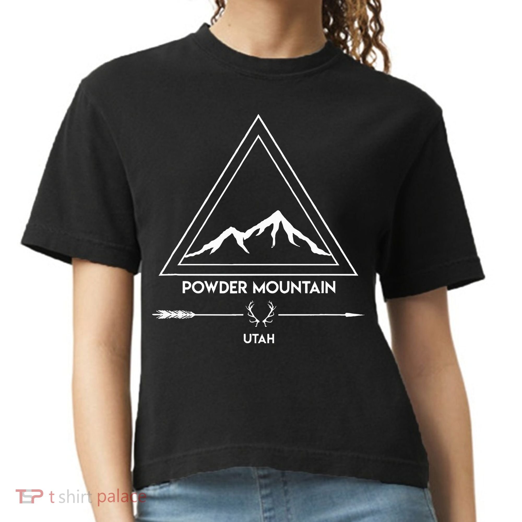 Powder Mountain Utah Ski Vacation Comfort Colors Boxy T-Shirt