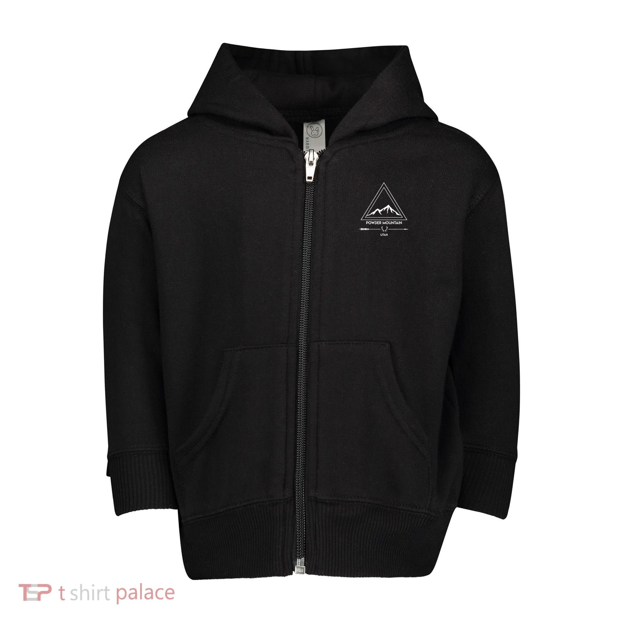 Powder Mountain Utah Ski Vacation Toddler Zip Fleece Hoodie