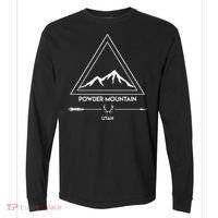 Powder Mountain Utah Ski Vacation Comfort Colors Heavyweight Long Sleeve T-Shirt thumb 0