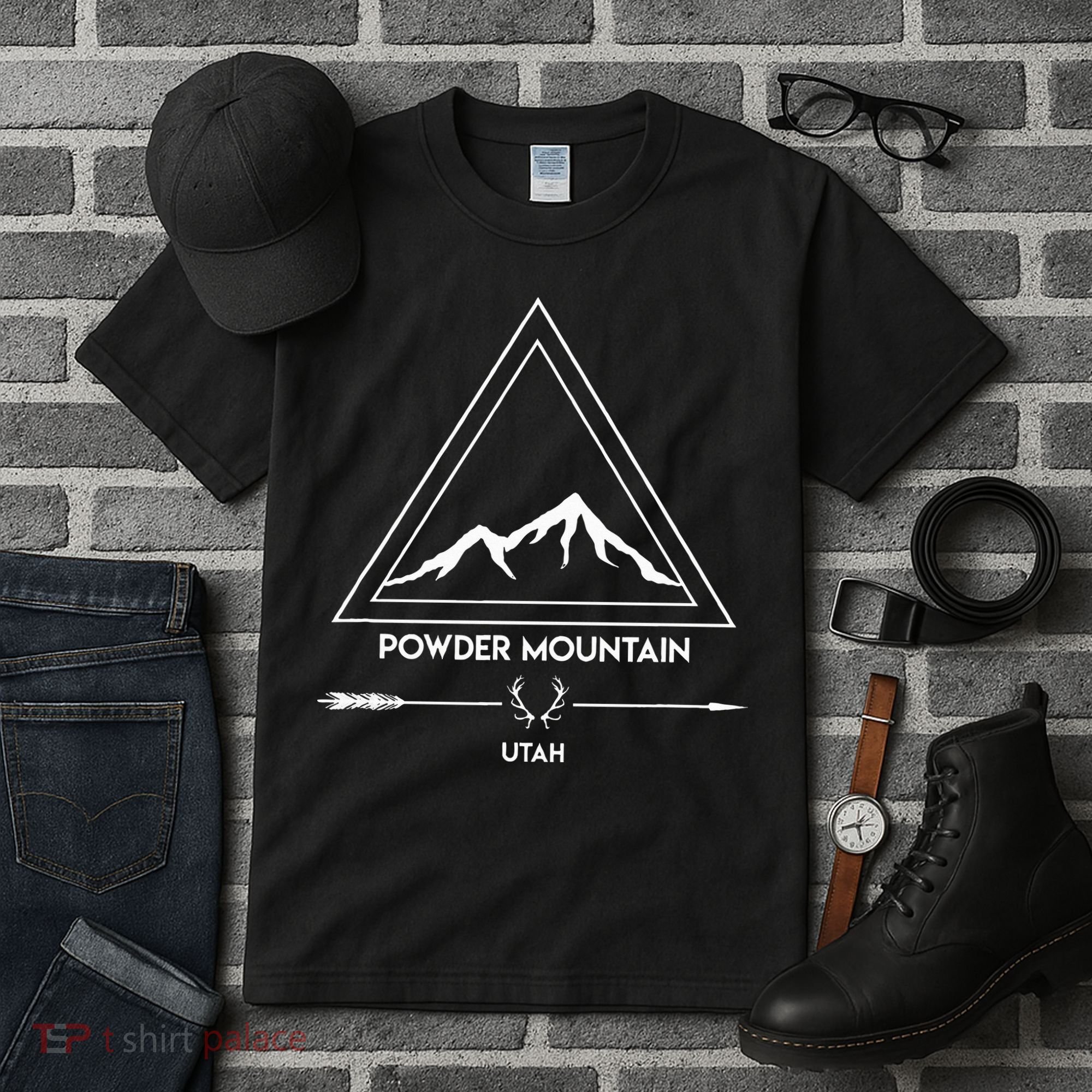Powder Mountain Utah Ski Vacation Tall T-Shirt