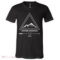 Powder Mountain Utah Ski Vacation V-Neck T-Shirt thumb 0