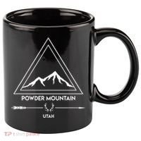 Powder Mountain Utah Ski Vacation 11oz C Handle Ceramic Mug thumb 0