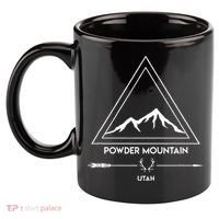 Powder Mountain Utah Ski Vacation 11oz C Handle Ceramic Mug thumb 2