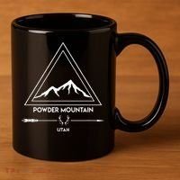 Powder Mountain Utah Ski Vacation 11oz C Handle Ceramic Mug thumb 3