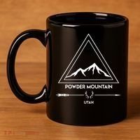 Powder Mountain Utah Ski Vacation 11oz C Handle Ceramic Mug thumb 4