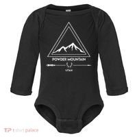 Powder Mountain Utah Ski Vacation Baby Long Sleeve Bodysuit thumb 0