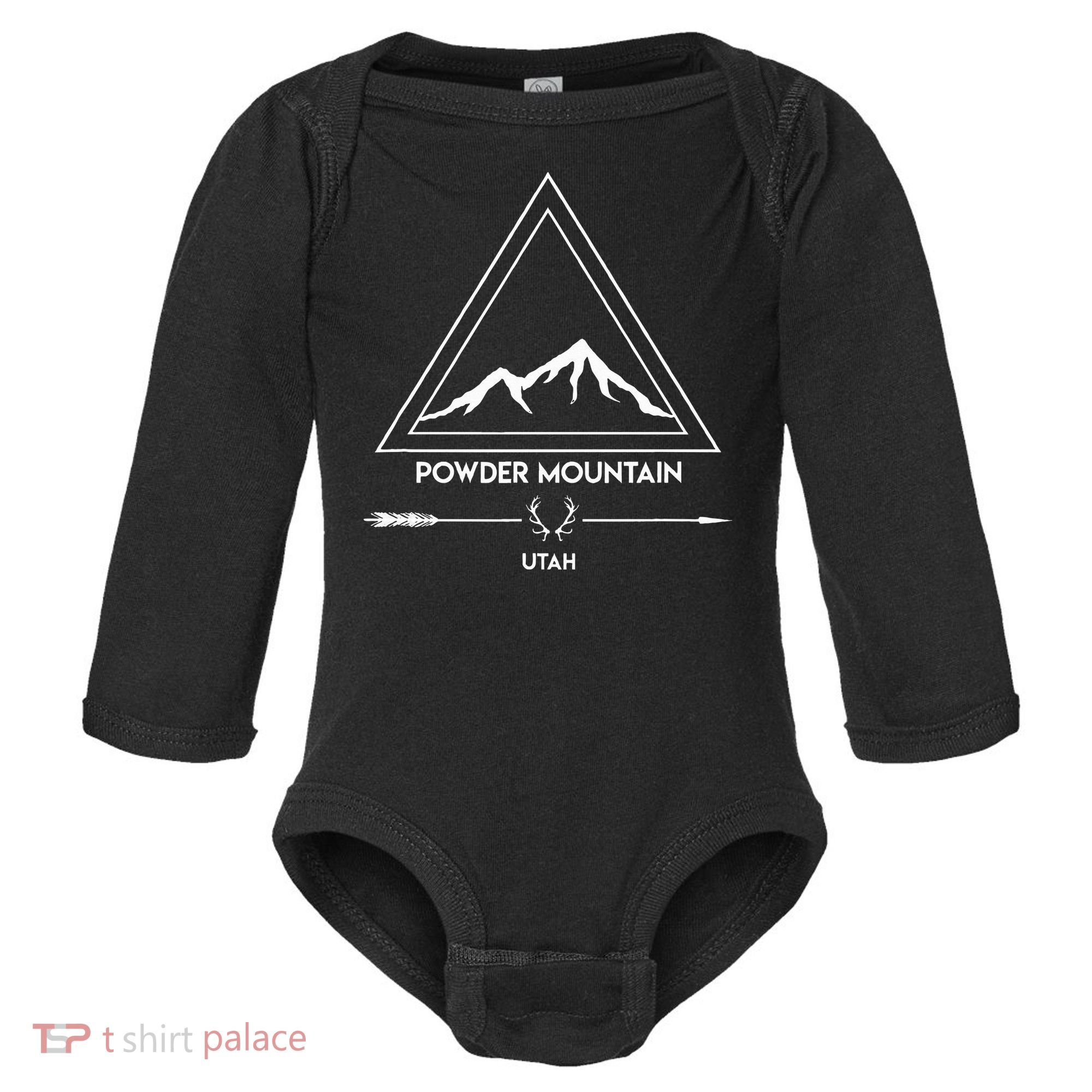 Powder Mountain Utah Ski Vacation Baby Long Sleeve Bodysuit