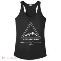 Powder Mountain Utah Ski Vacation Ladies PosiCharge Competitor Racerback Tank thumb 0