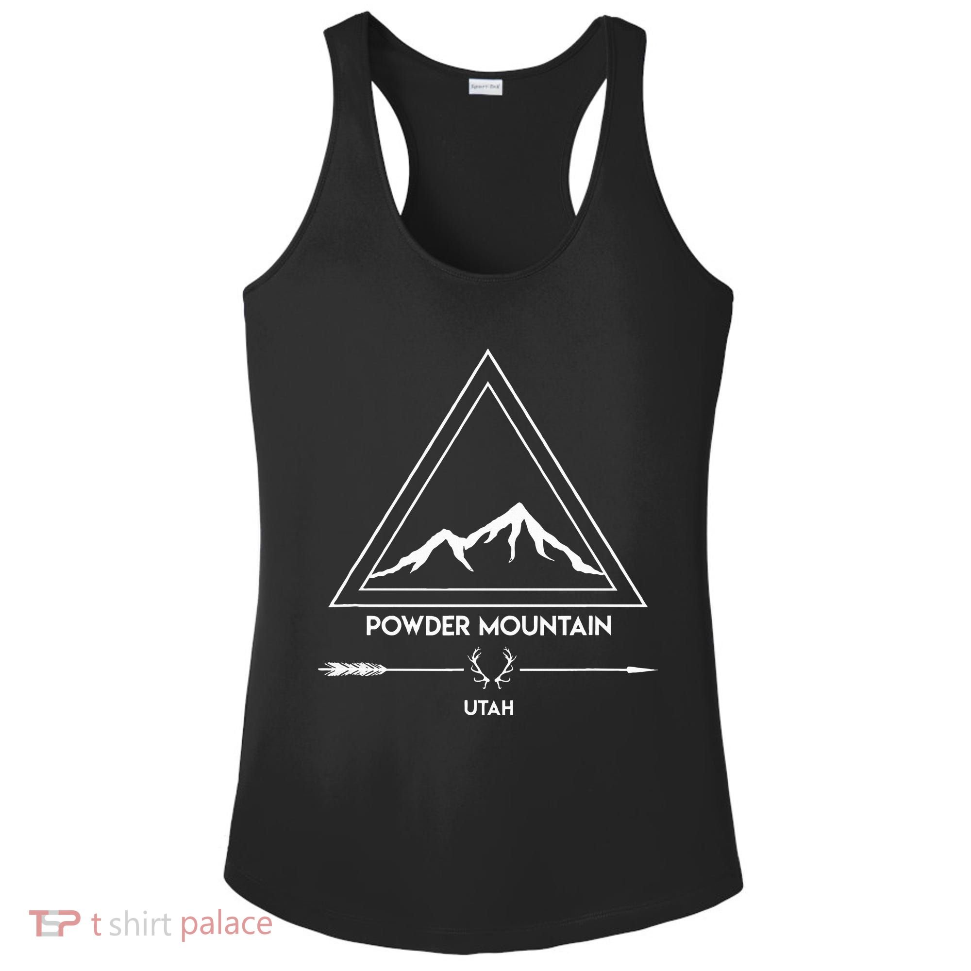Powder Mountain Utah Ski Vacation Ladies PosiCharge Competitor Racerback Tank