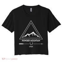 Powder Mountain Utah Ski Vacation Women's Crop Top Tee thumb 0