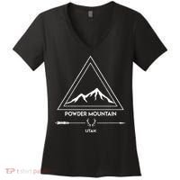 Powder Mountain Utah Ski Vacation Women's V-Neck T-Shirt thumb 0