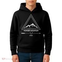 Powder Mountain Utah Ski Vacation Kids Hoodie thumb 4