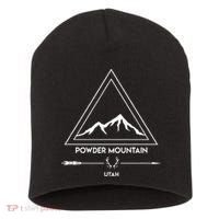 Powder Mountain Utah Ski Vacation Short Acrylic Beanie thumb 0