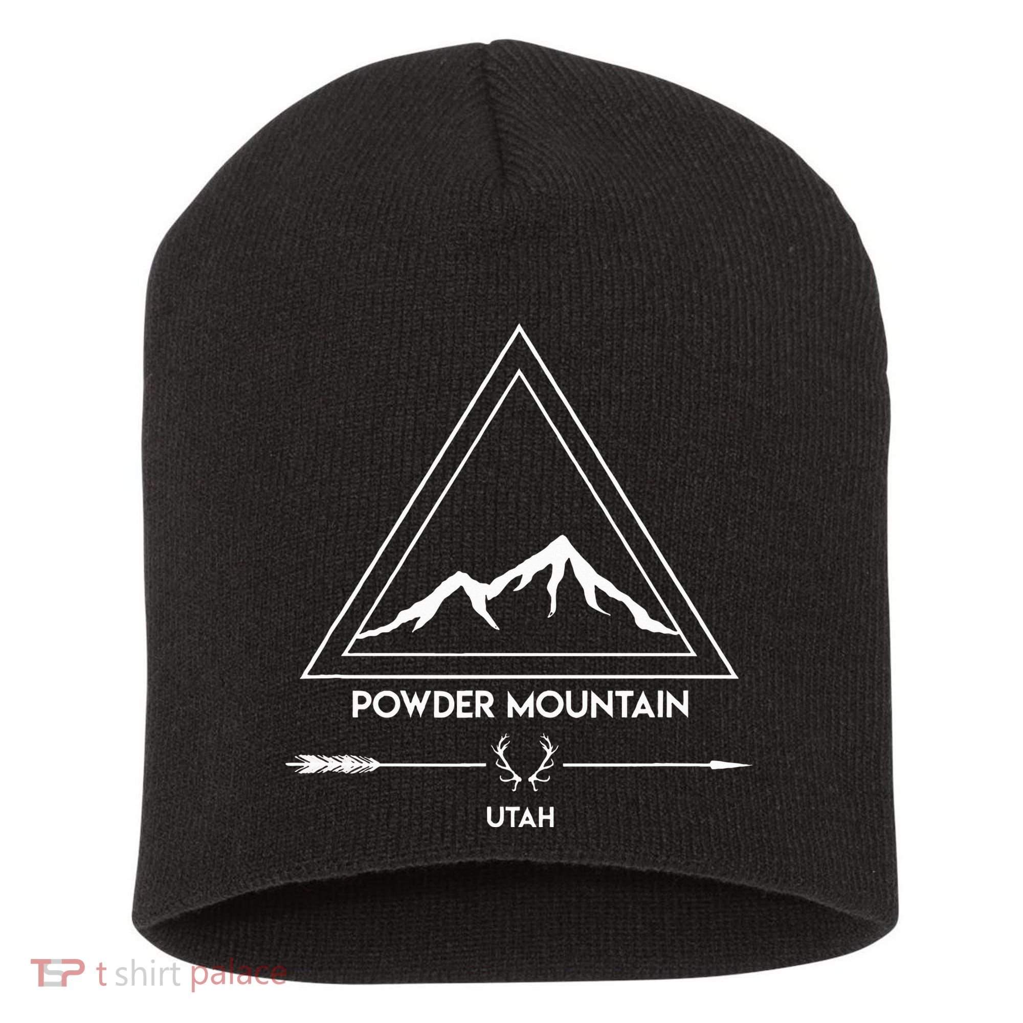 Powder Mountain Utah Ski Vacation Short Acrylic Beanie