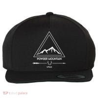 Powder Mountain Utah Ski Vacation Wool Snapback Cap thumb 0