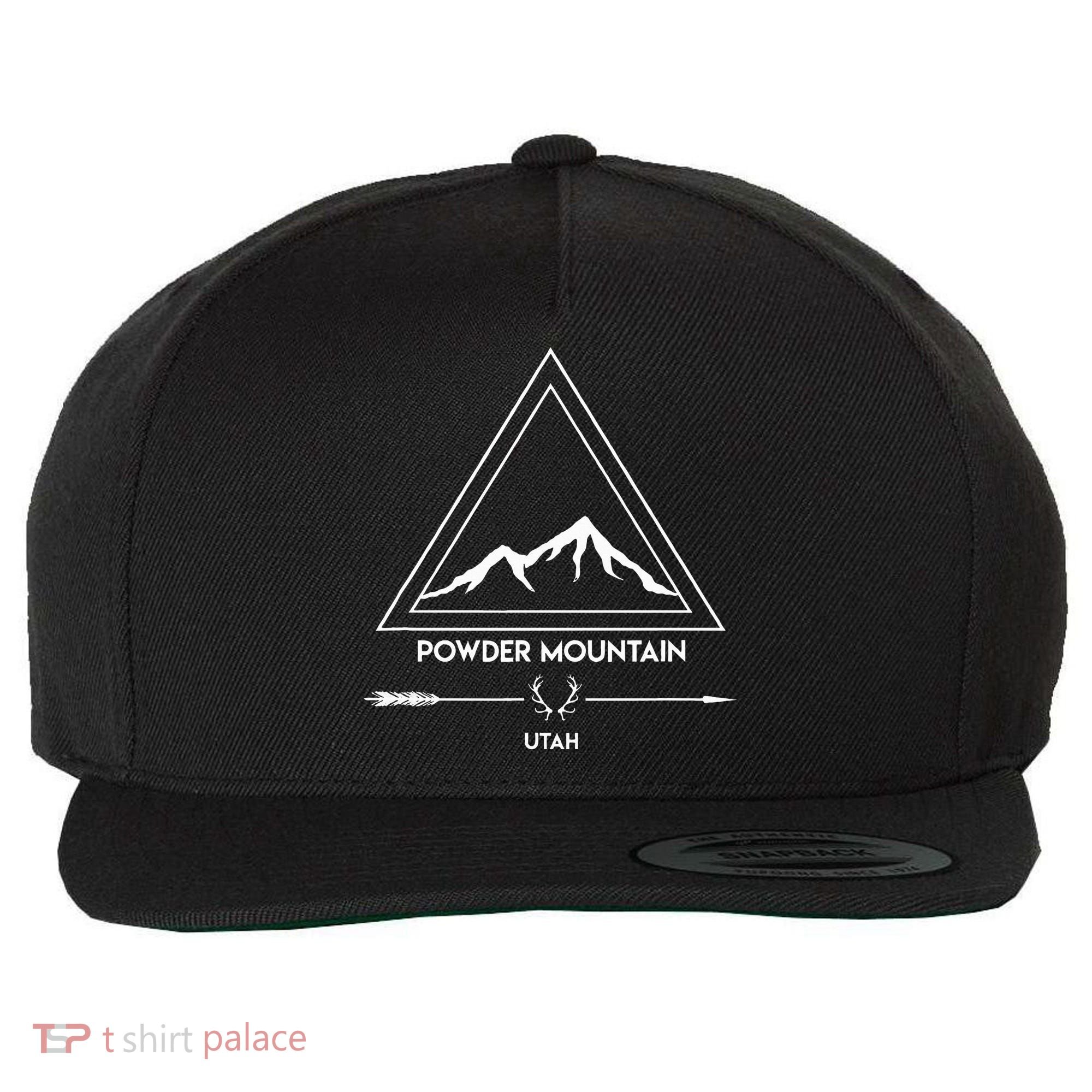 Powder Mountain Utah Ski Vacation Wool Snapback Cap