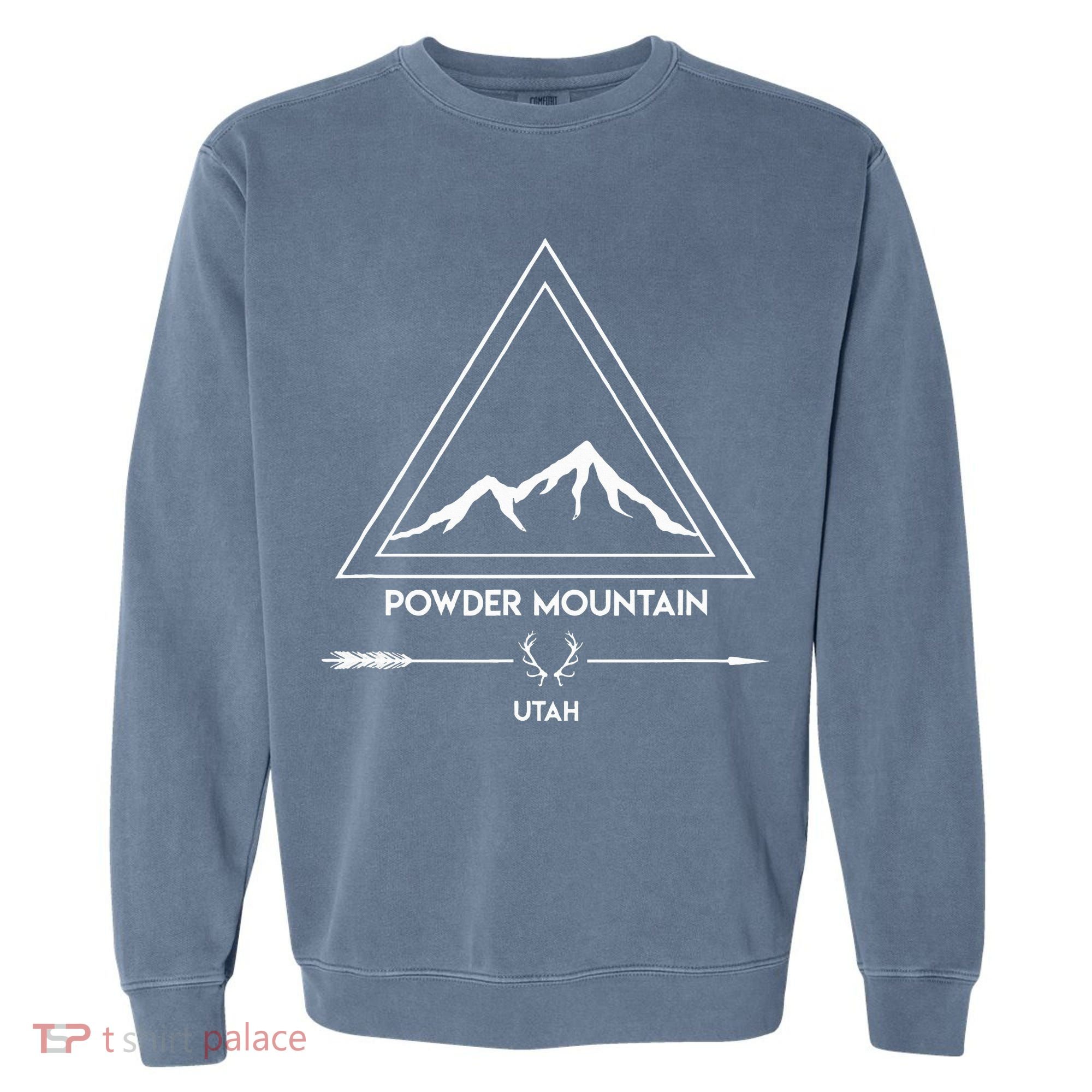 Powder Mountain Utah Ski Vacation Garment-Dyed Sweatshirt