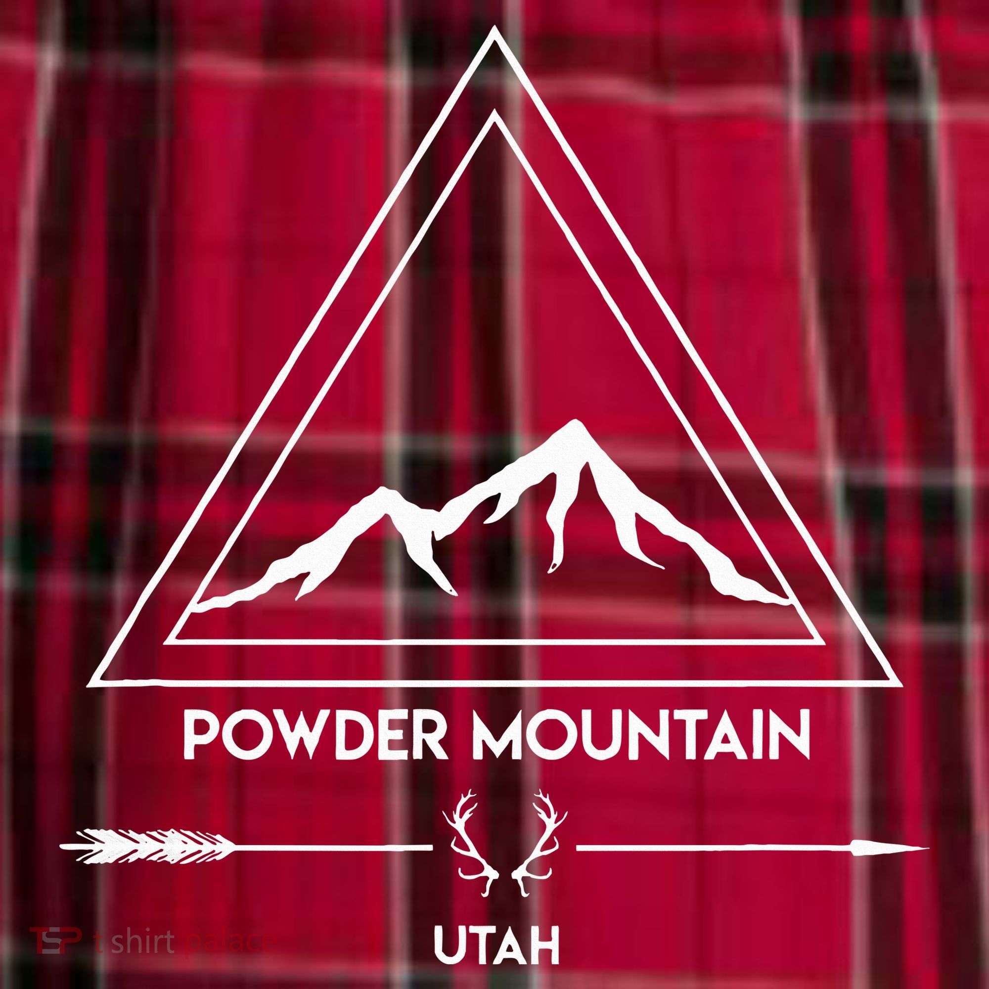 Powder Mountain Utah Ski Vacation Men's Flannel Plaid Pajama Pants
