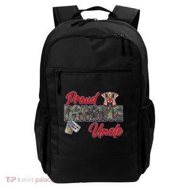 Proud Marine Uncle Personalize Dog Tags Backpack
