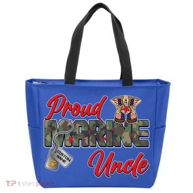 Proud Marine Uncle Personalize Dog Tags Tote Bag