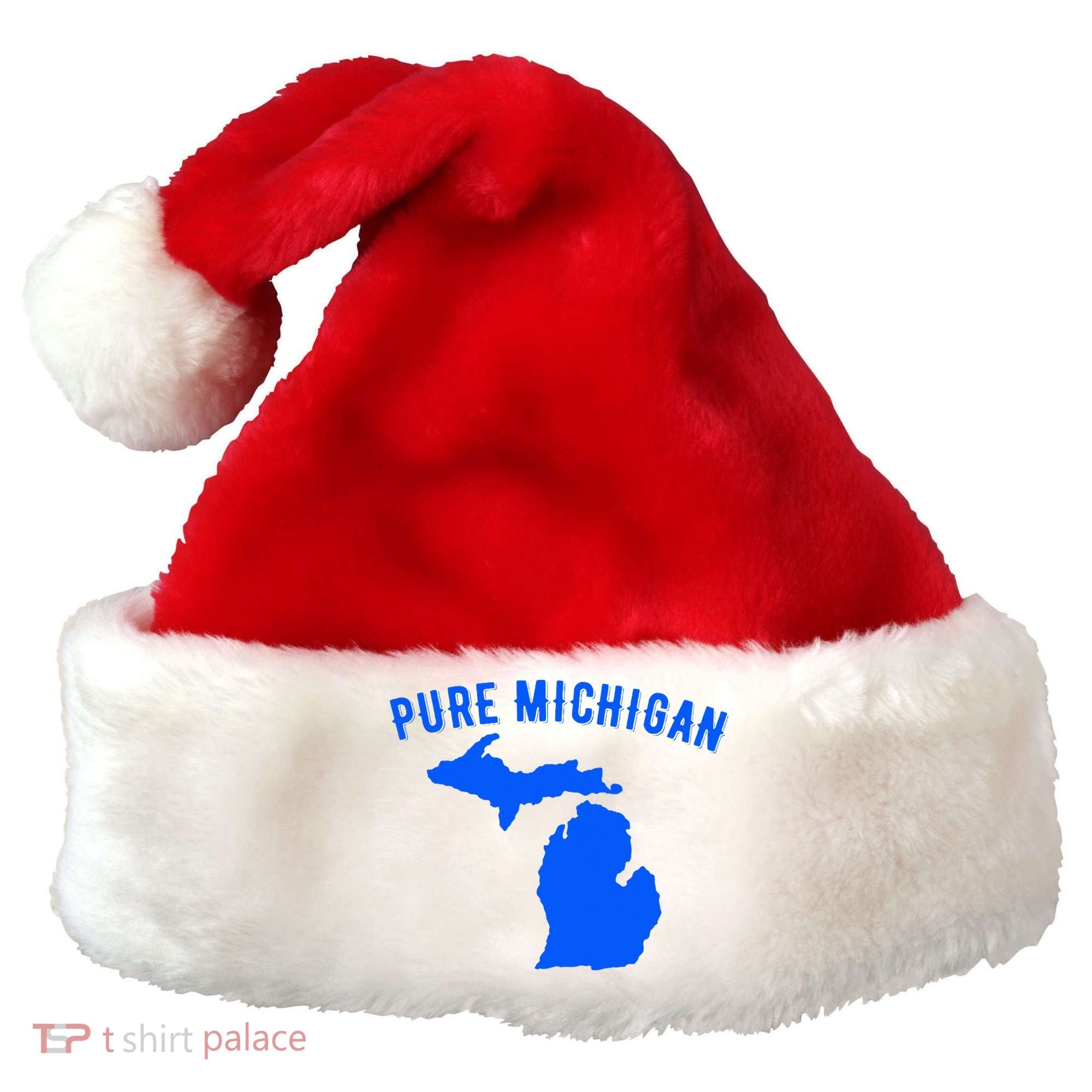 Pure Michigan Vacation Water Lake Fun Gift Idea Santa Hat