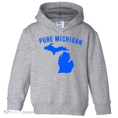 Pure Michigan Vacation Water Lake Fun Gift Idea Toddler Hoodie