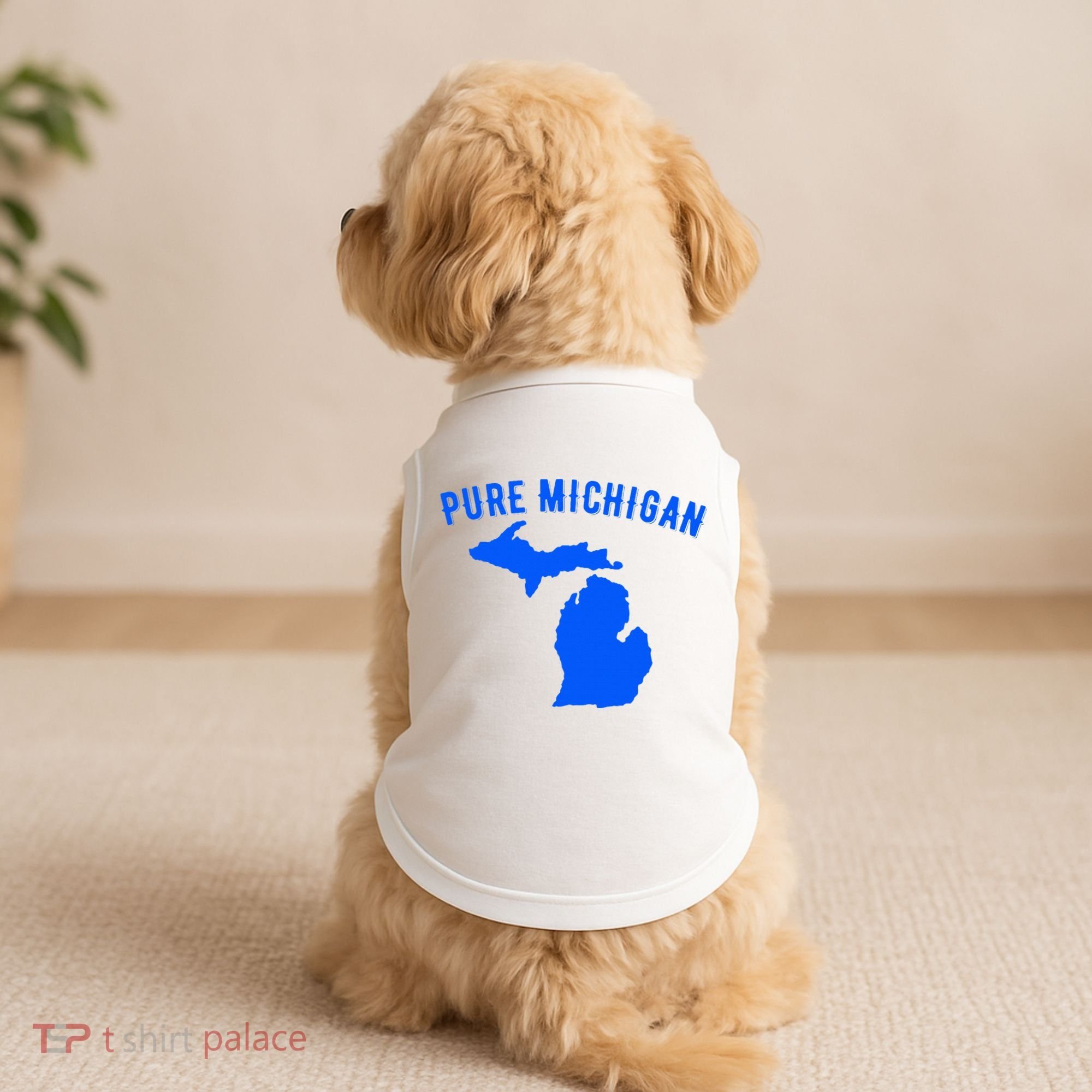 Pure Michigan Vacation Water Lake Fun Gift Idea Doggie Tank
