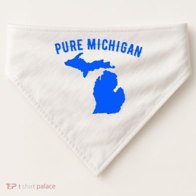 Pure Michigan Vacation Water Lake Fun Gift Idea USA-Made Doggie Bandana