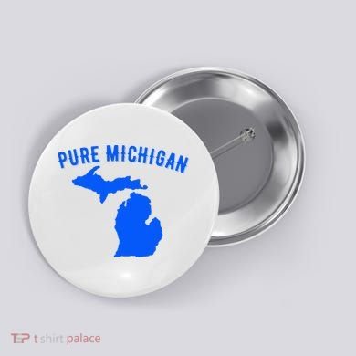 Pure Michigan Vacation Water Lake Fun Gift Idea Button