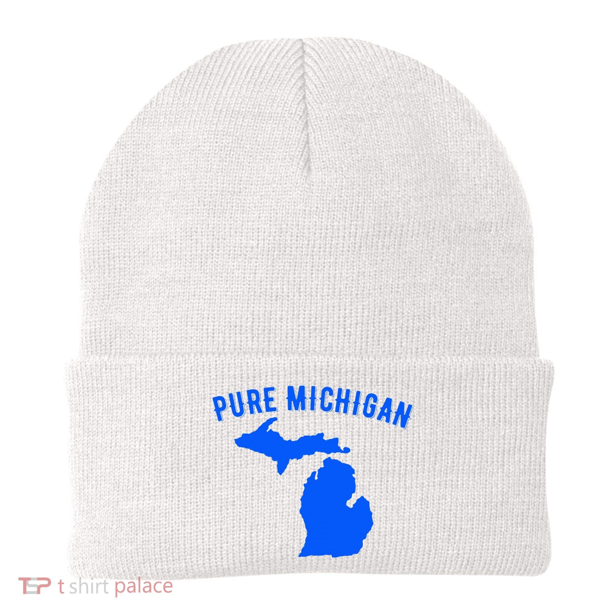 Pure Michigan Vacation Water Lake Fun Gift Idea Beanie