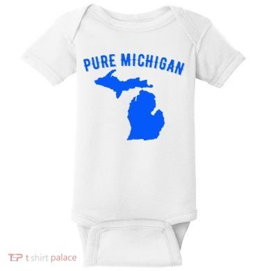 Pure Michigan Vacation Water Lake Fun Gift Idea Baby Bodysuit