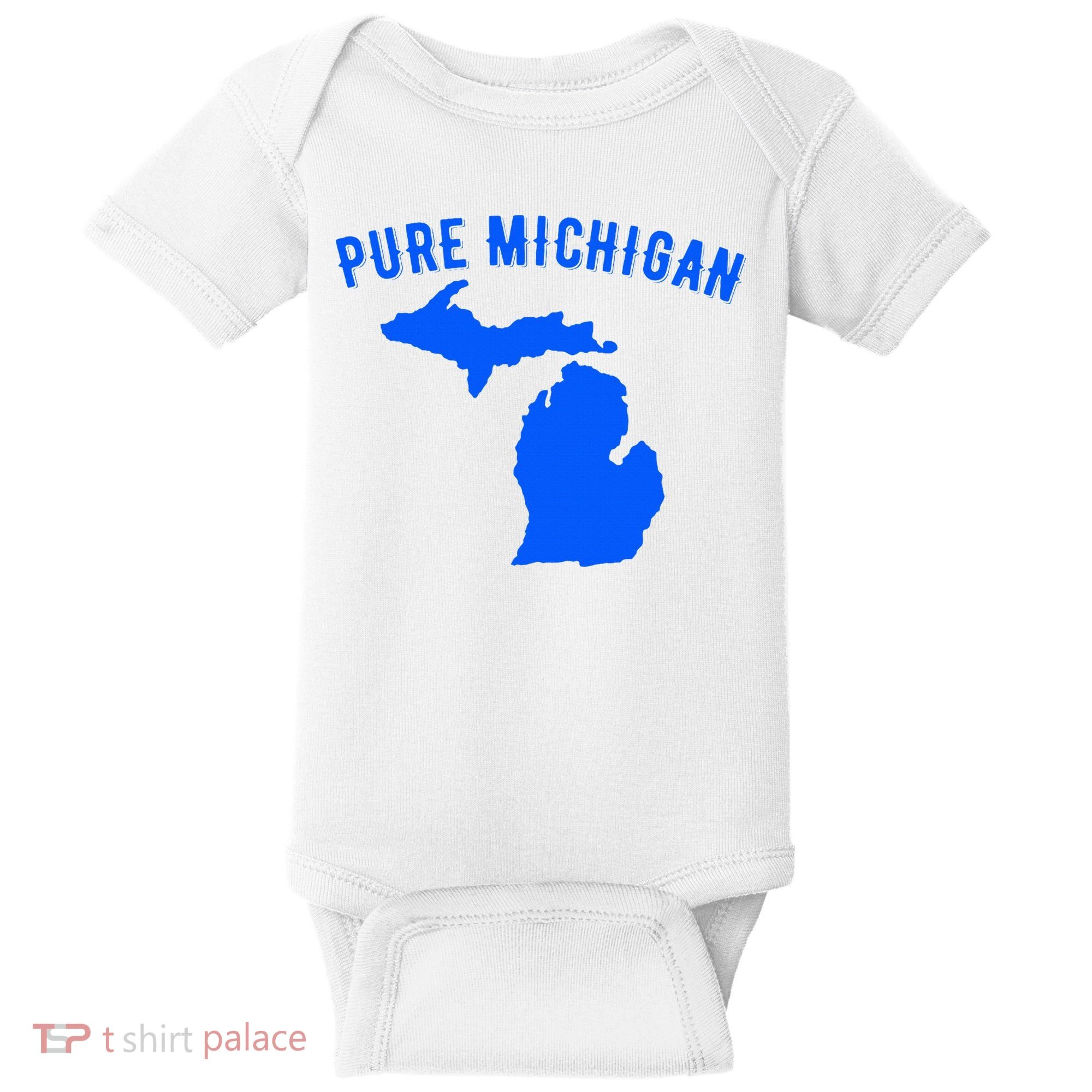 Pure Michigan Vacation Water Lake Fun Gift Idea Baby Bodysuit