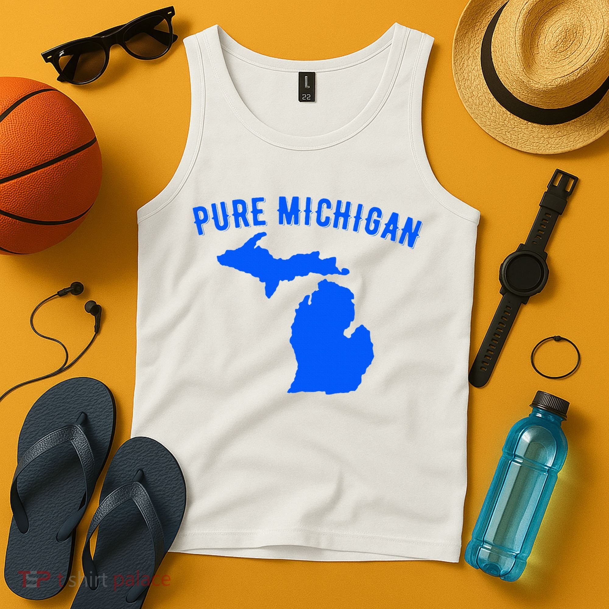 Pure Michigan Vacation Water Lake Fun Gift Idea Tank Top