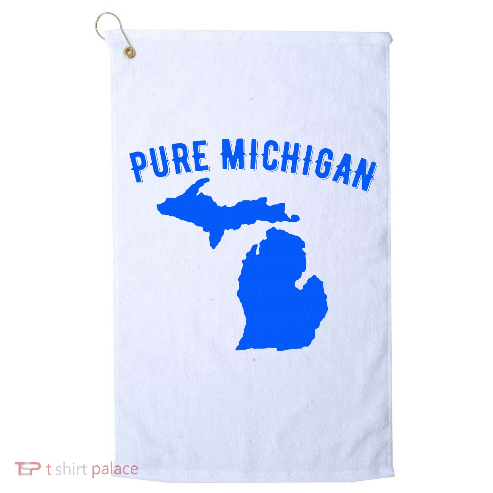 Pure Michigan Vacation Water Lake Fun Gift Idea Golf Towel
