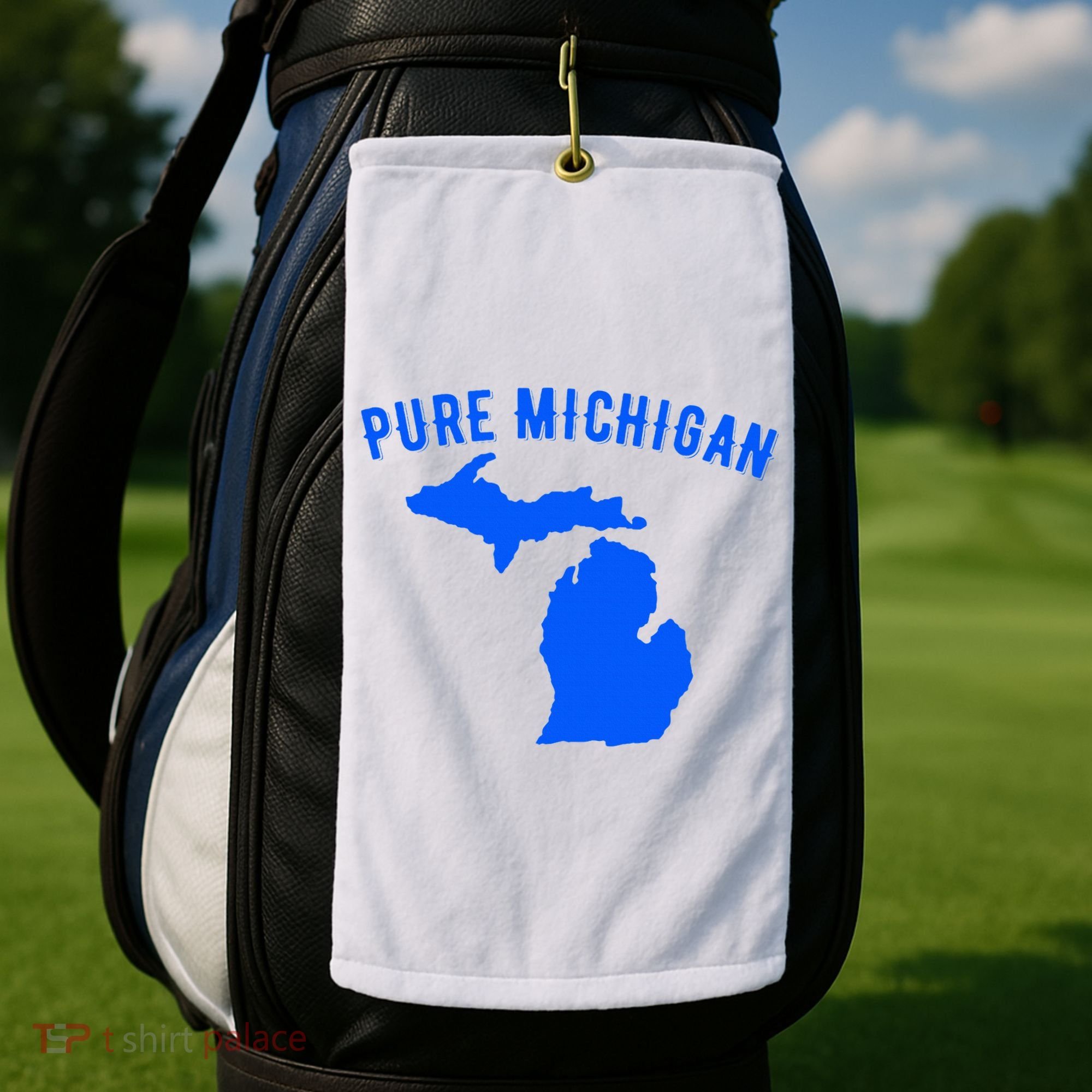 Pure Michigan Vacation Water Lake Fun Gift Idea Golf Towel