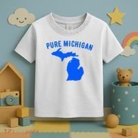 Pure Michigan Vacation Water Lake Fun Gift Idea Toddler T-Shirt thumb 3