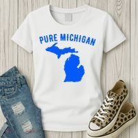 Pure Michigan Vacation Water Lake Fun Gift Idea Women's T-Shirt thumb 3