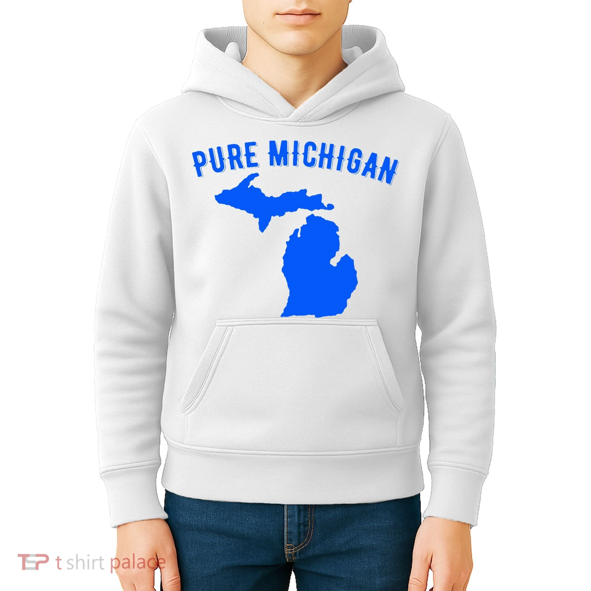 Pure Michigan Vacation Water Lake Fun Gift Idea Kids Hoodie