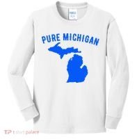 Pure Michigan Vacation Water Lake Fun Gift Idea Kids Long Sleeve Shirt thumb 0